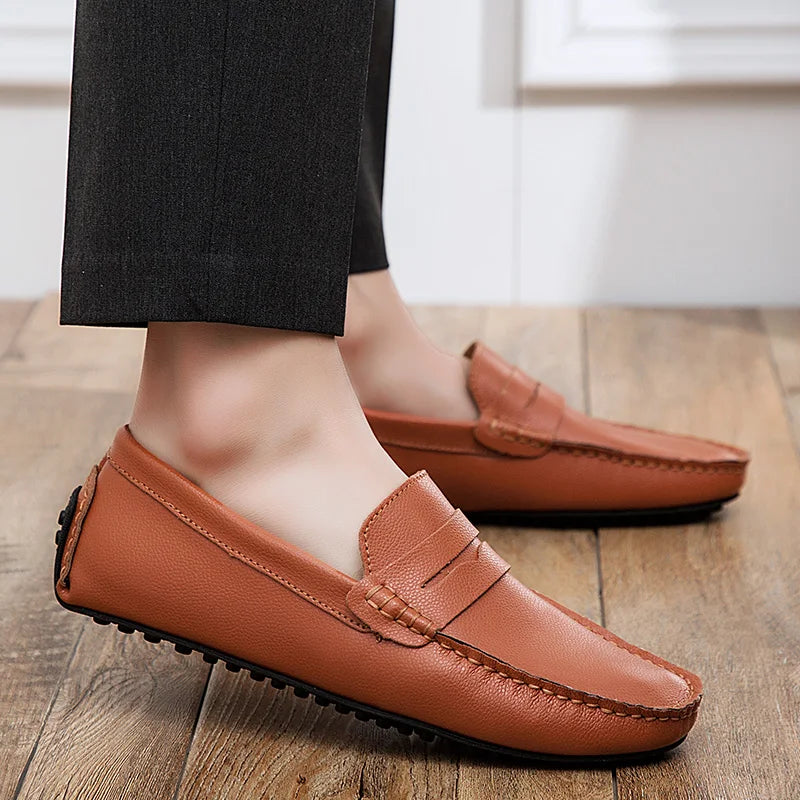 Mocassini estivi in pelle casual