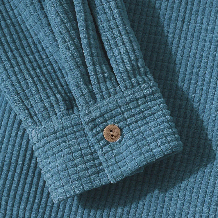 Camicia con cappuccio in velluto a coste