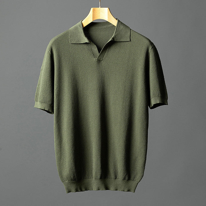 Polo elegante in maglia di cotone