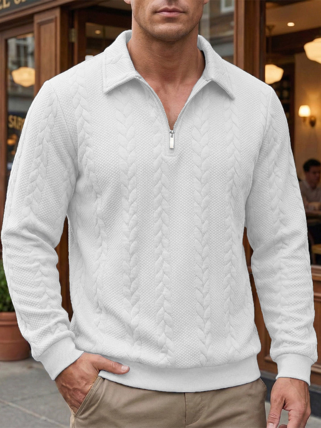 Maglione italiano con zip
