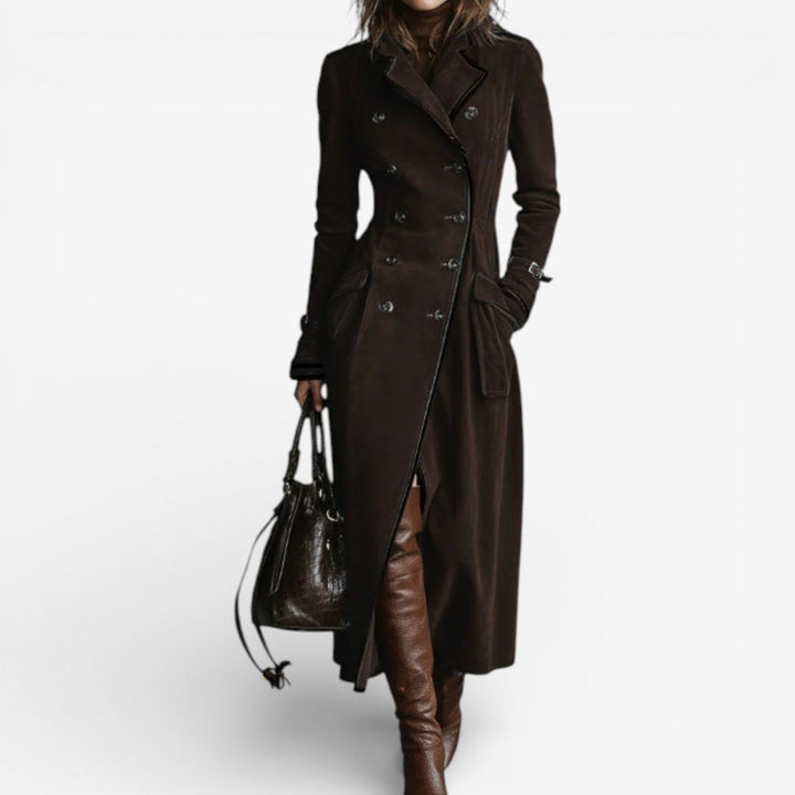 Nathaly Trench in pelle scamosciata