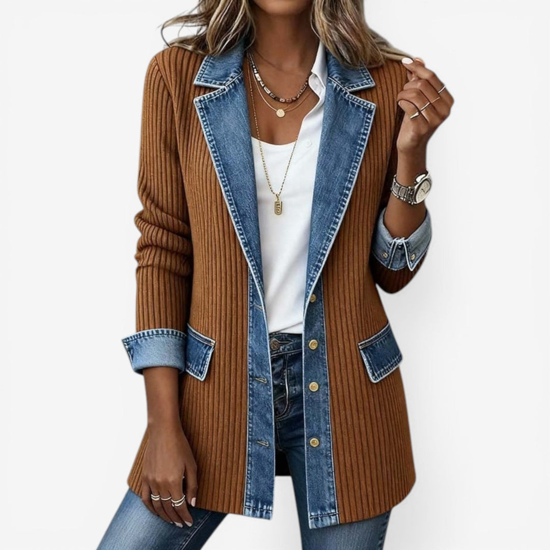 Emilia Giacca in denim misto