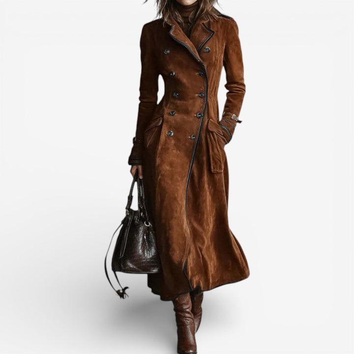 Nathaly Trench in pelle scamosciata