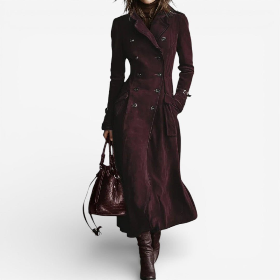 Nathaly Trench in pelle scamosciata