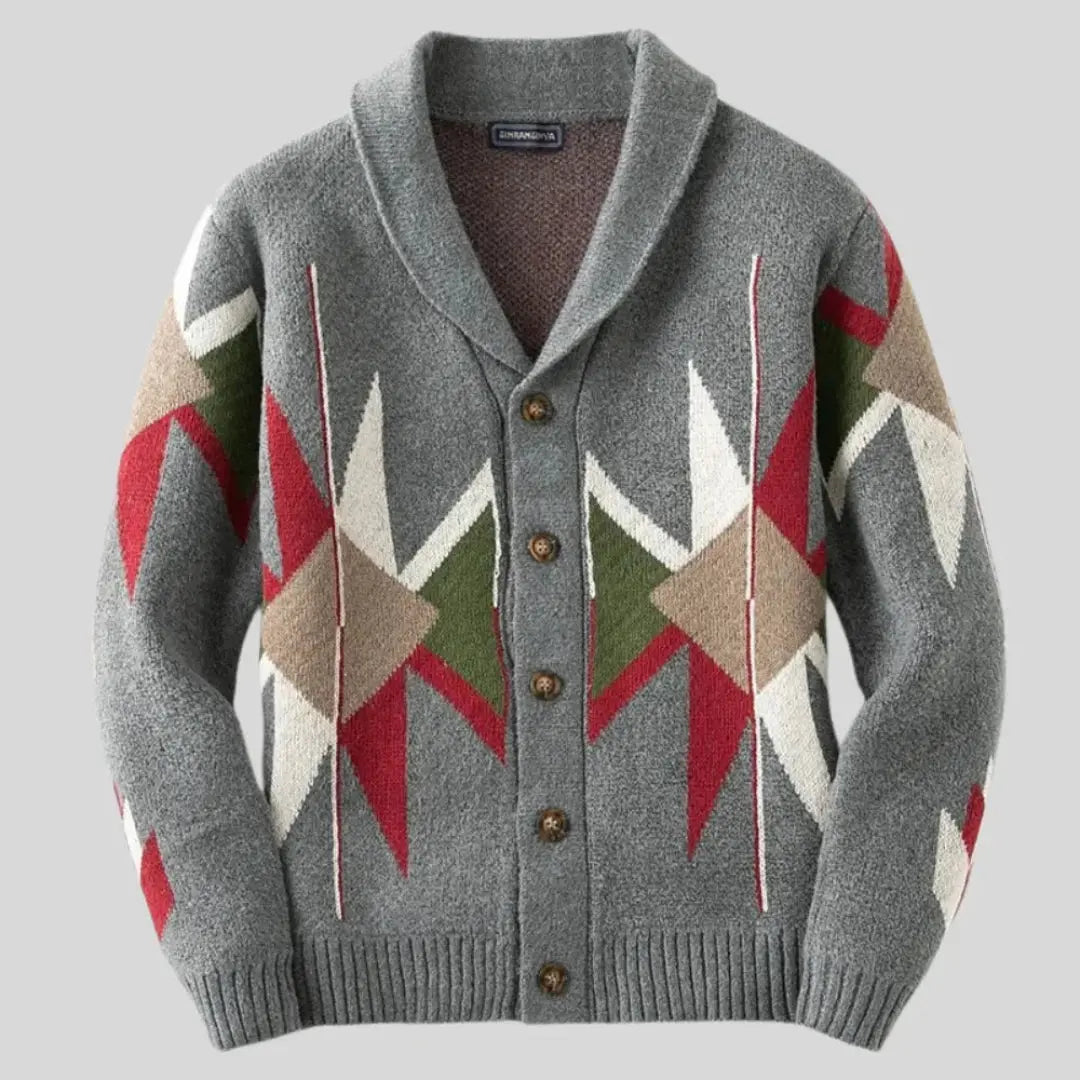 Cardigan in lana jacquard