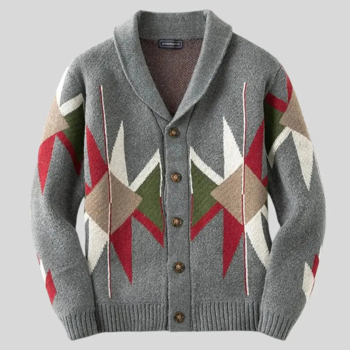 Cardigan in lana jacquard