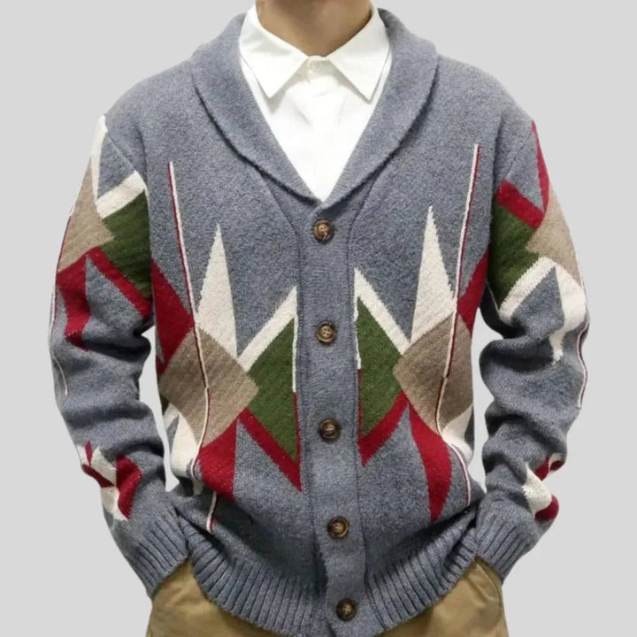 Cardigan in lana jacquard