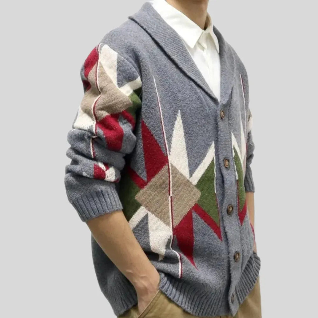 Cardigan in lana jacquard