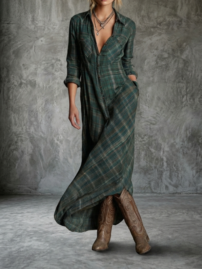 Graziella | Maxi abito a righe con colletto