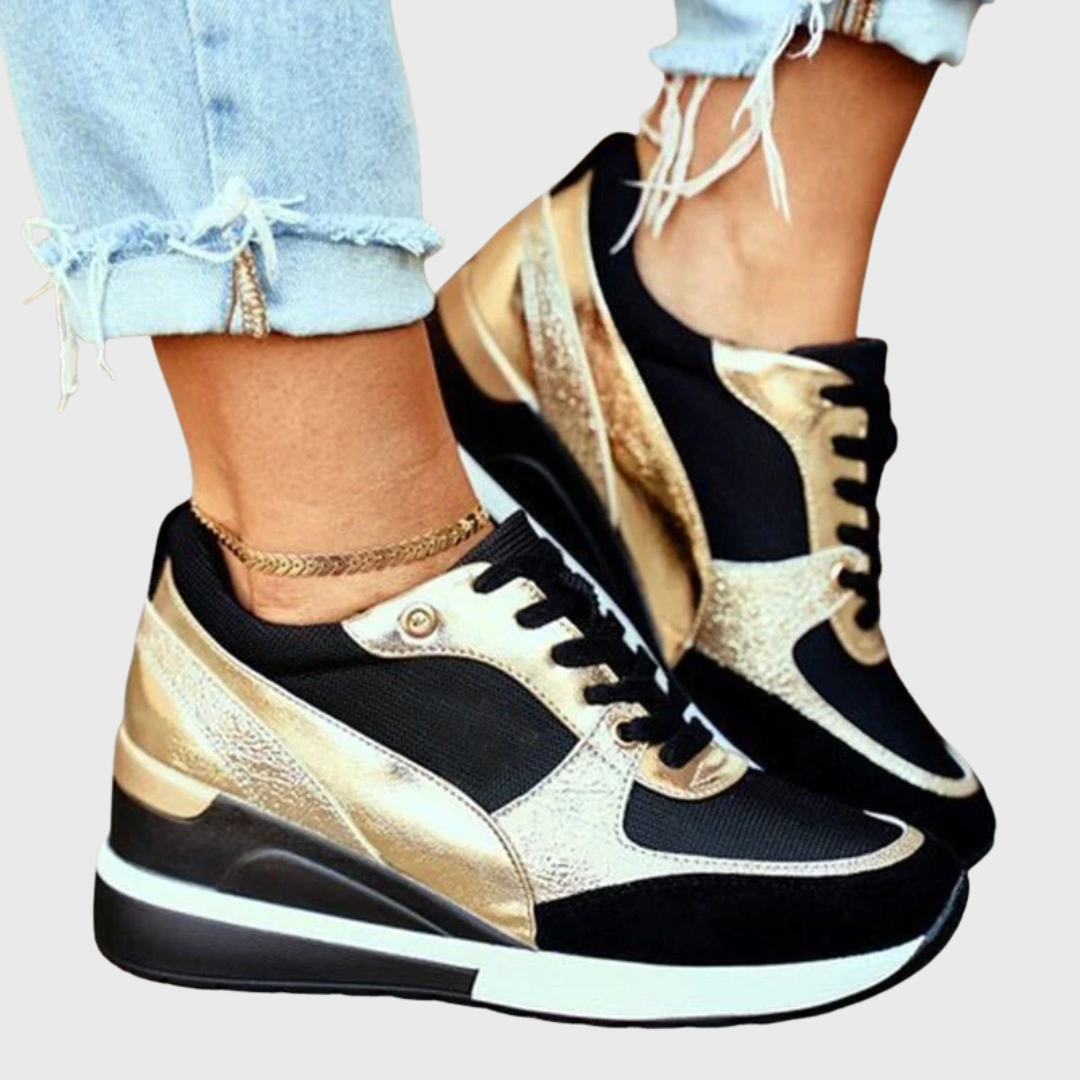 Celia | Sneakers Comode con Dettagli Dorati