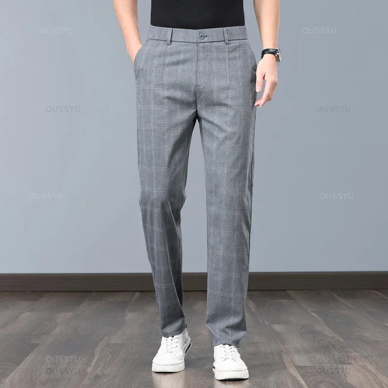 Pantaloni elasticizzati a quadri