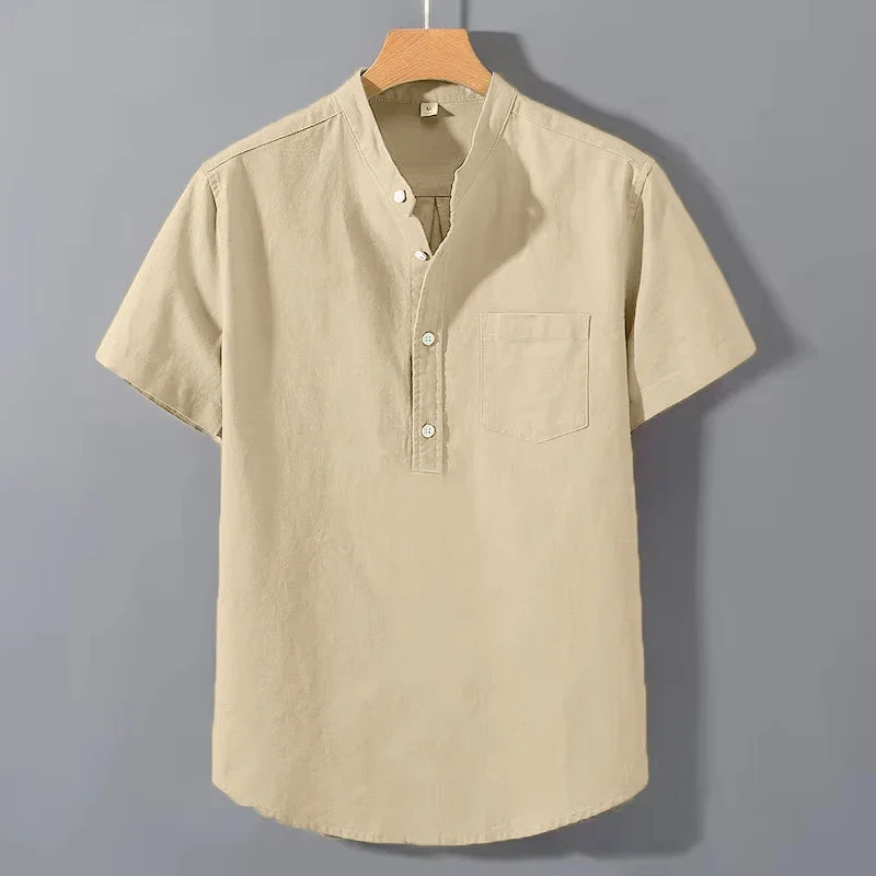 Camicia in cotone a maniche corte