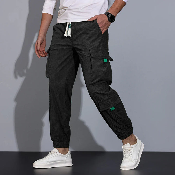 Pantaloni cargo in velluto a coste