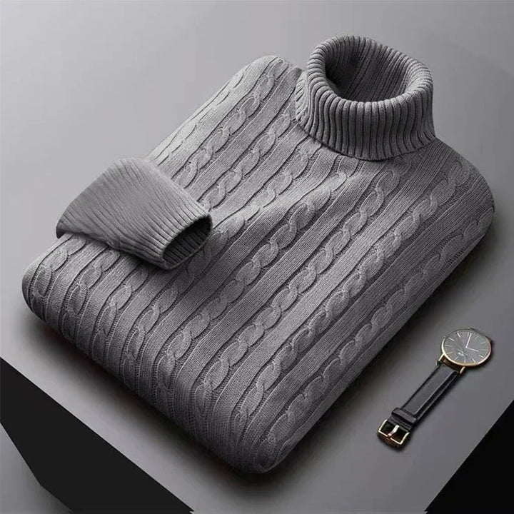 Elegante maglione a collo alto da uomo