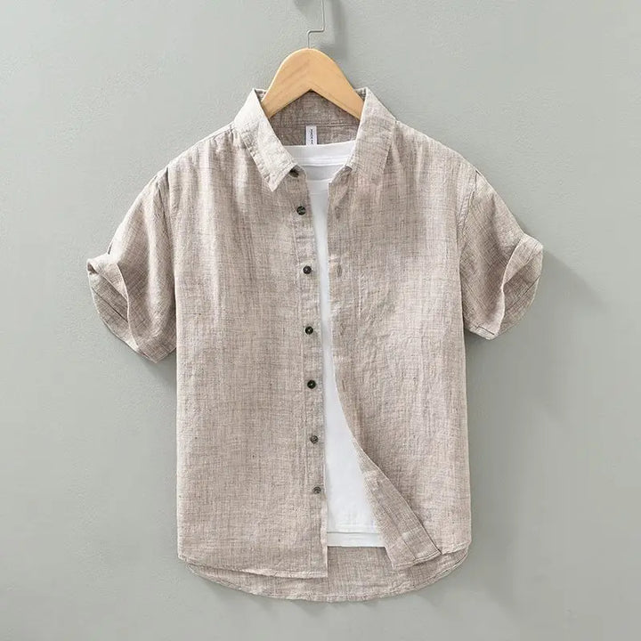 Camicia di lino a maniche corte
