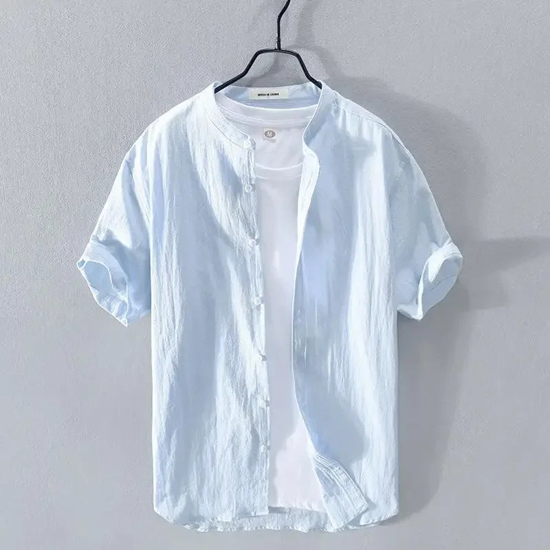Camicia estiva in cotone e lino