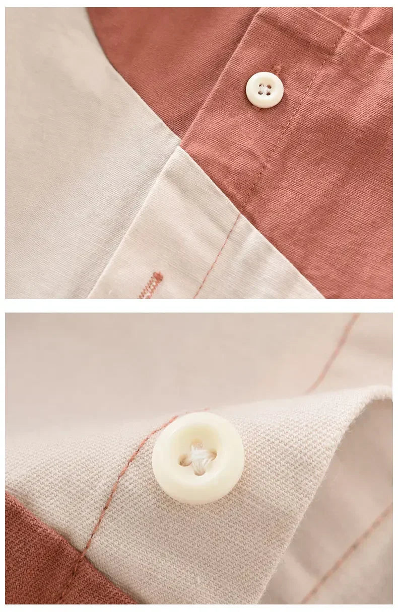 Camicia in cotone bicolore