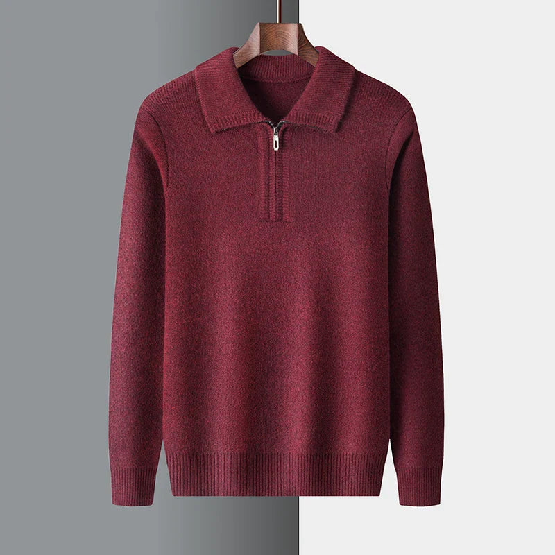Maglione chic in cashmere con zip