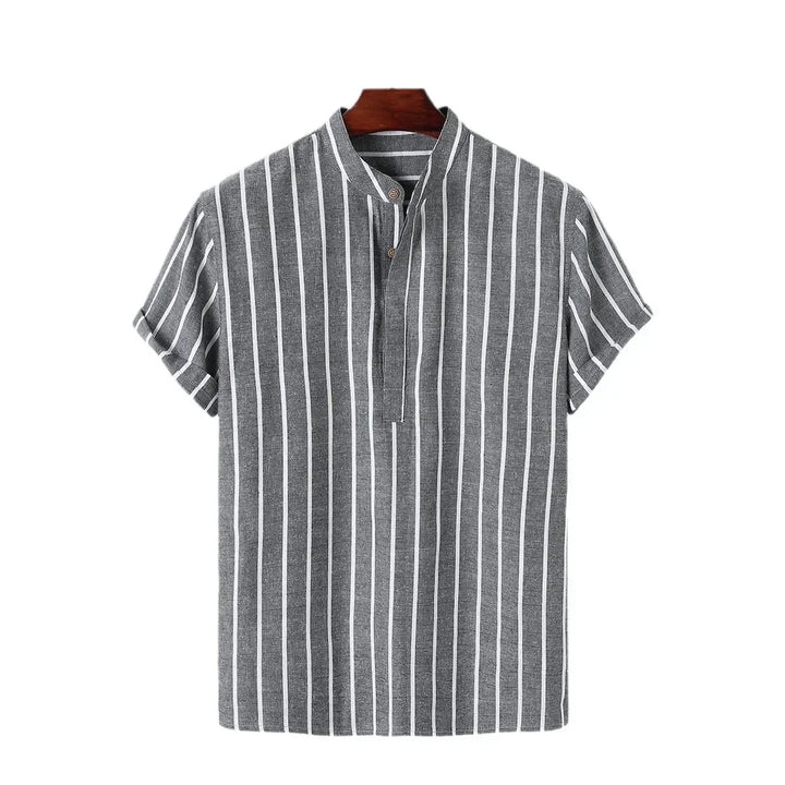 Camicia elegante a righe a maniche corte