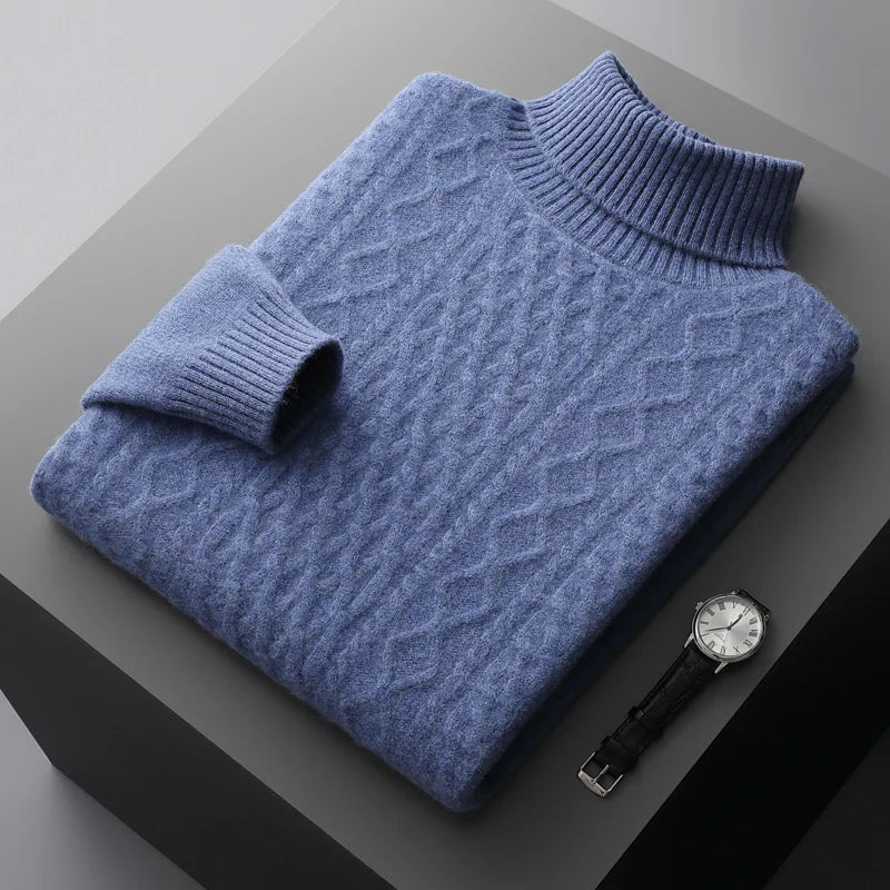 Maglione a collo alto in lana Saint-Tropez