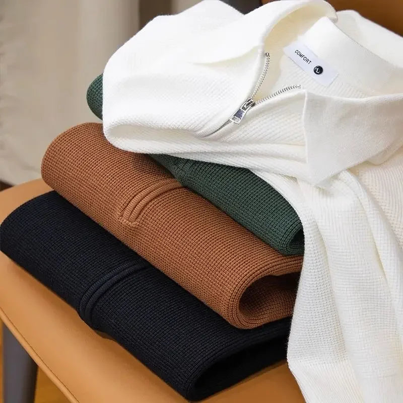 Maglione elegante da uomo con zip