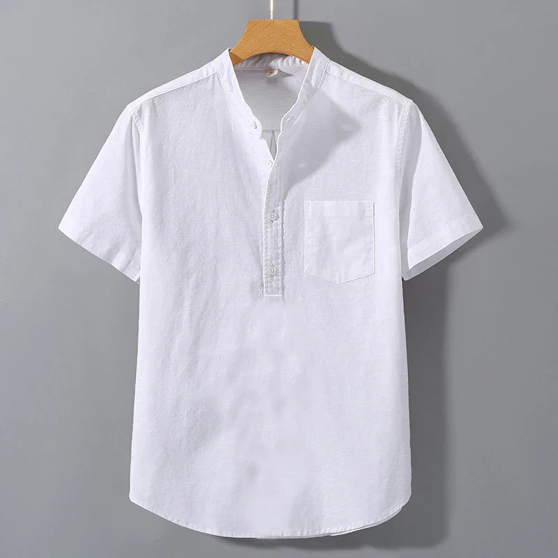 Camicia in cotone a maniche corte