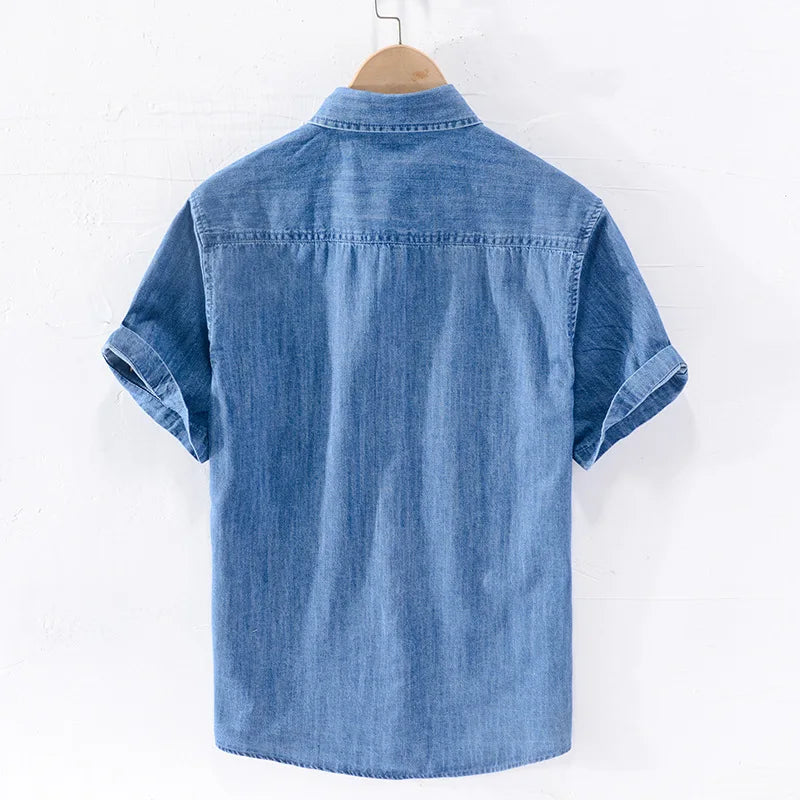 Camicia di jeans a maniche corte