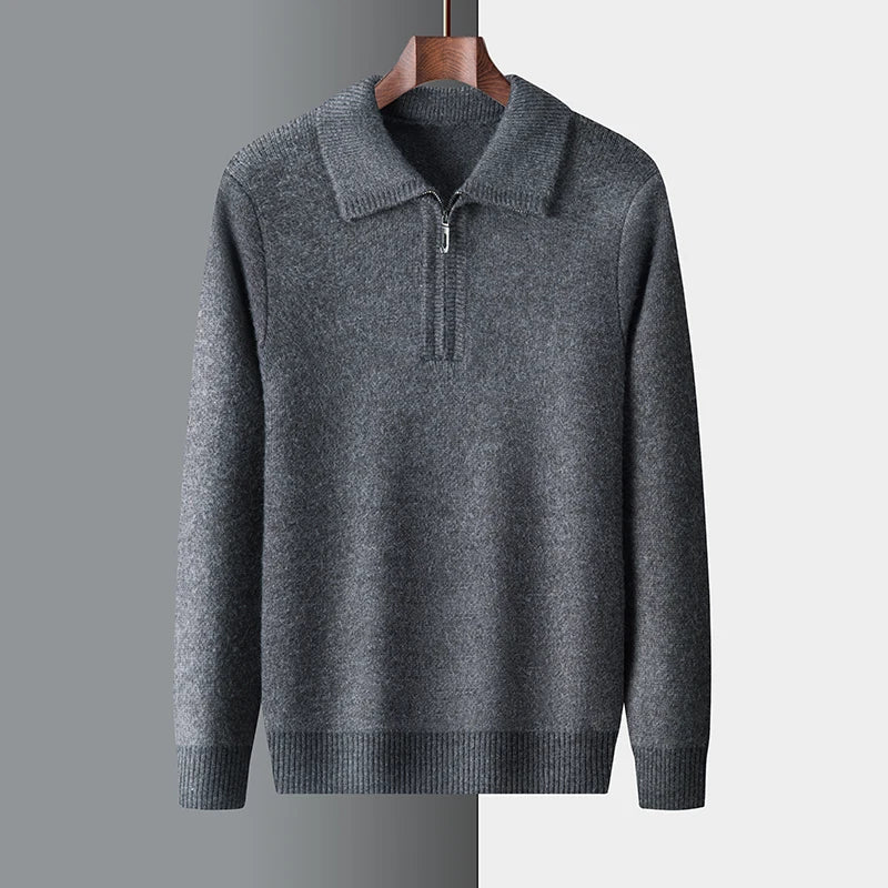Maglione chic in cashmere con zip