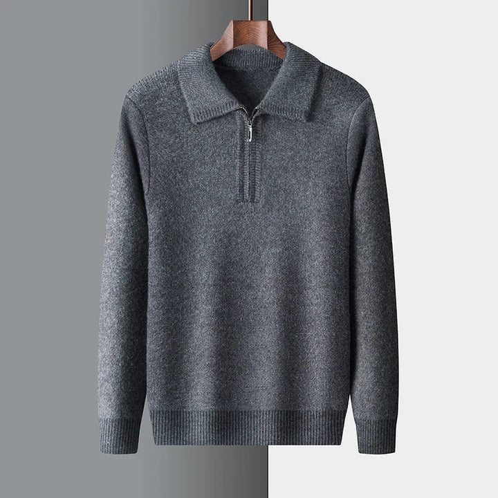 Maglione chic in cashmere con zip