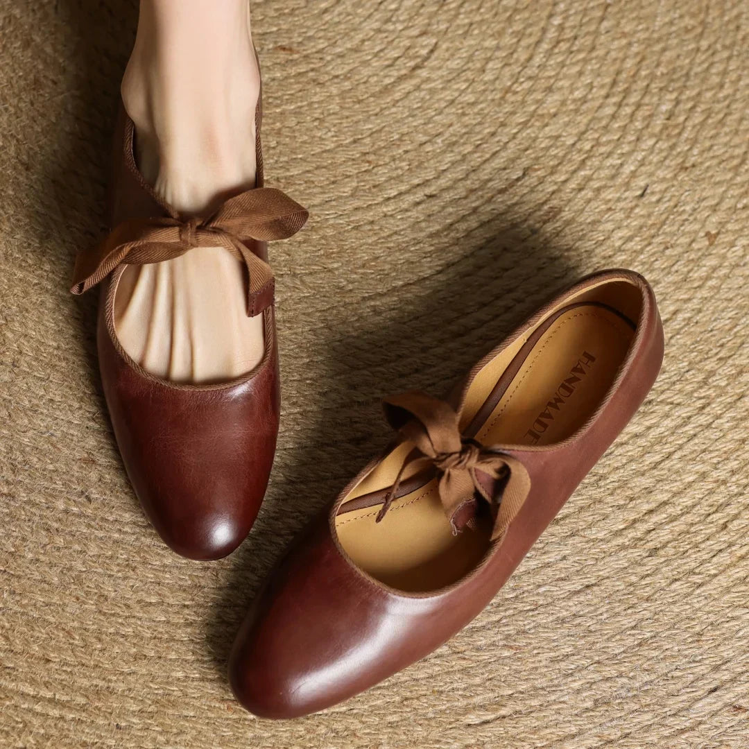 Bellaria | Ballerine Eleganti in Vera Pelle Italiana con Fiocco