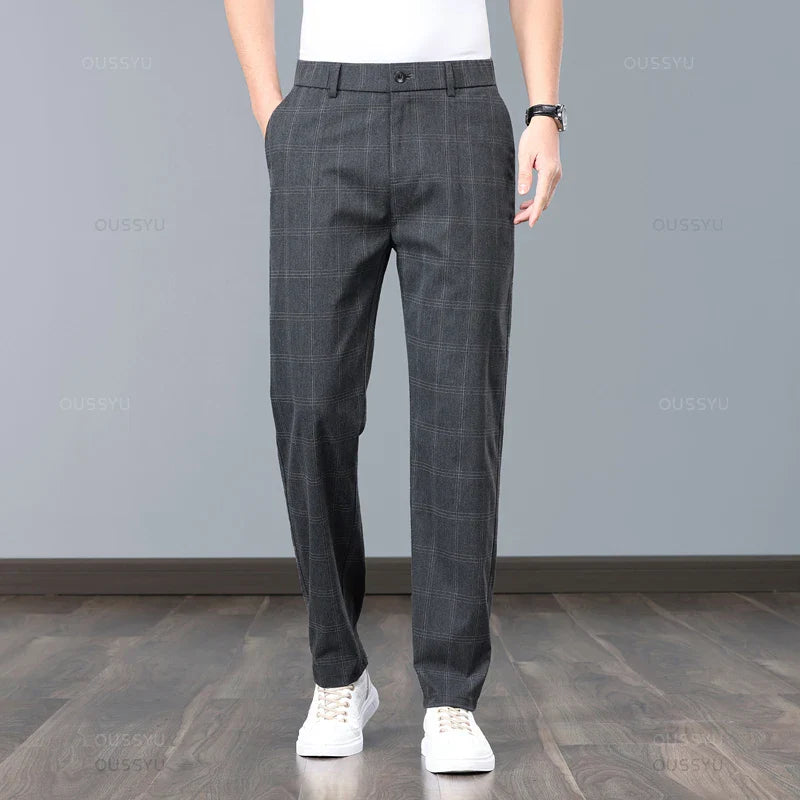 Pantaloni elasticizzati a quadri