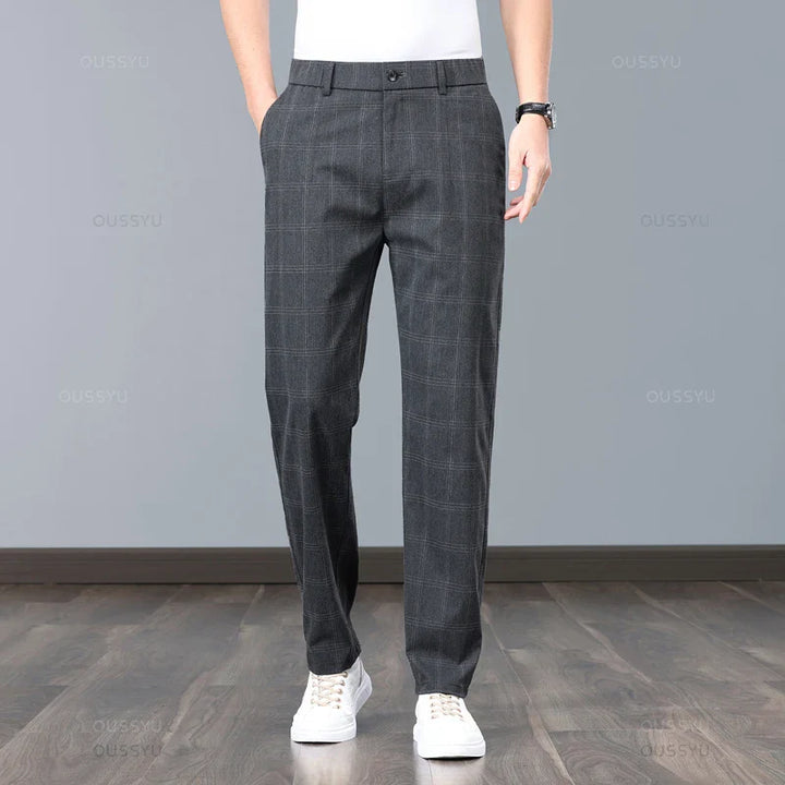 Pantaloni elasticizzati a quadri