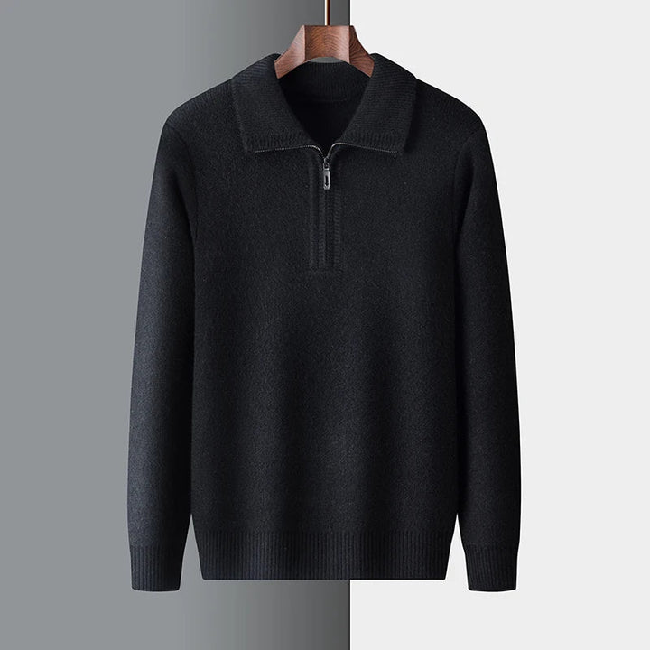 Maglione chic in cashmere con zip