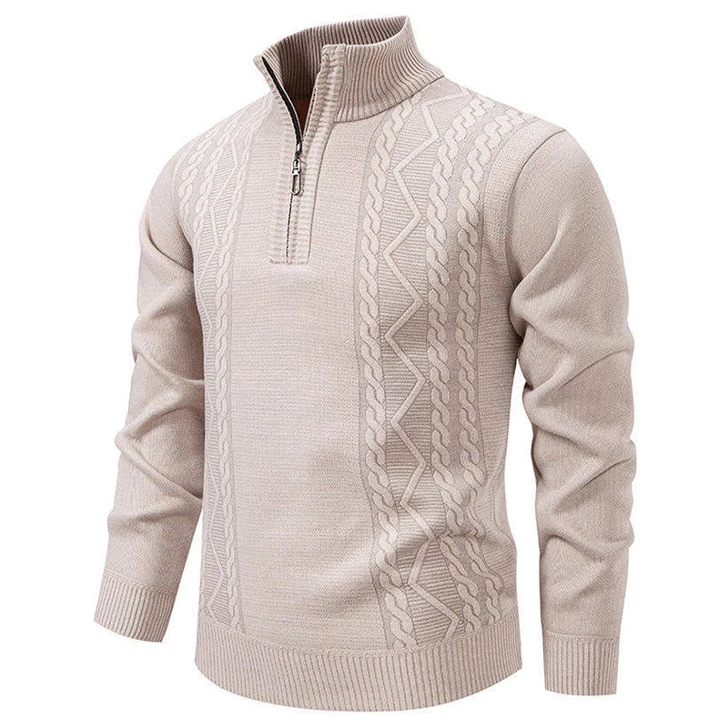 Maglione vintage lavorato a maglia con zip