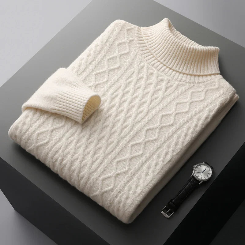 Maglione a collo alto in lana Saint-Tropez