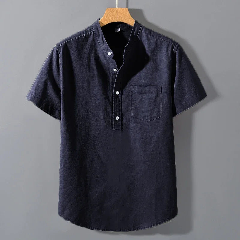 Camicia in cotone a maniche corte