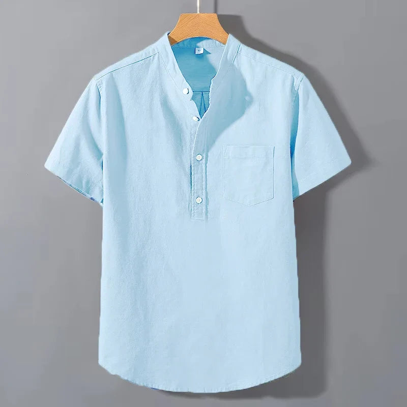 Camicia in cotone a maniche corte