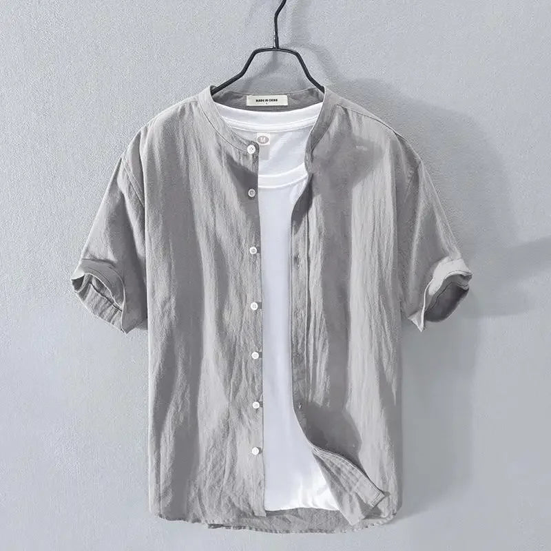 Camicia estiva in cotone e lino