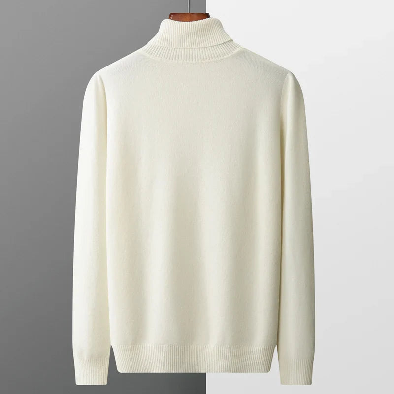Maglione a collo alto in lana merino Monaco