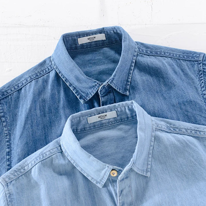 Camicia di jeans a maniche corte
