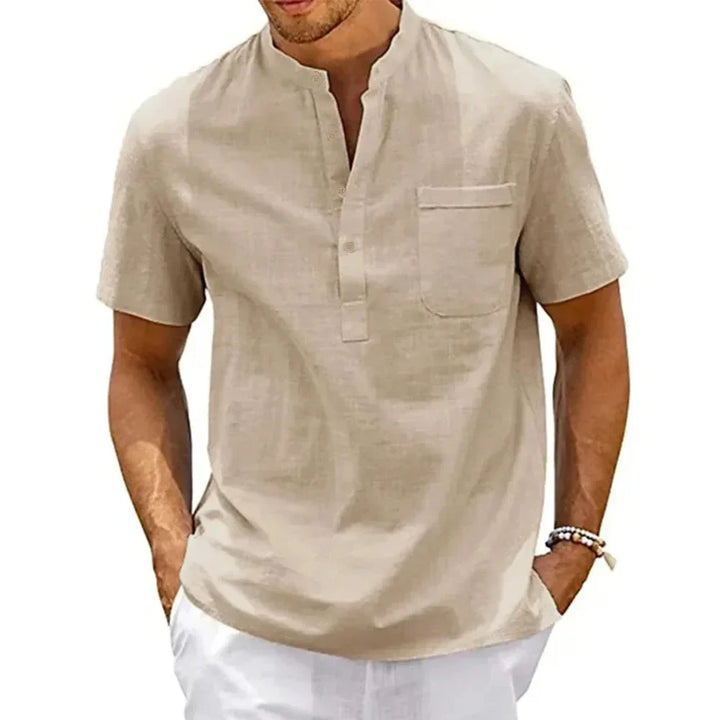 Camicia elegante in cotone e lino
