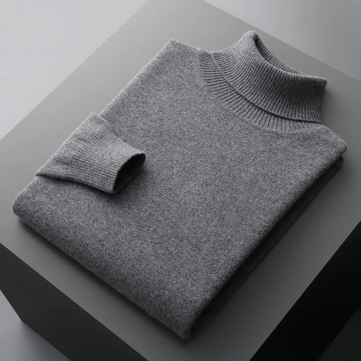Maglione a collo alto in lana merino Monaco