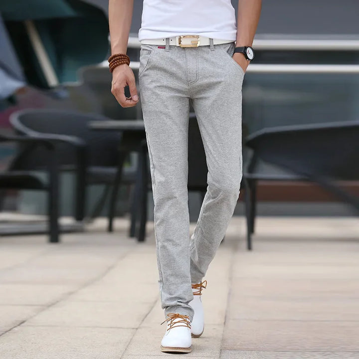 Pantaloni di lino slim fit