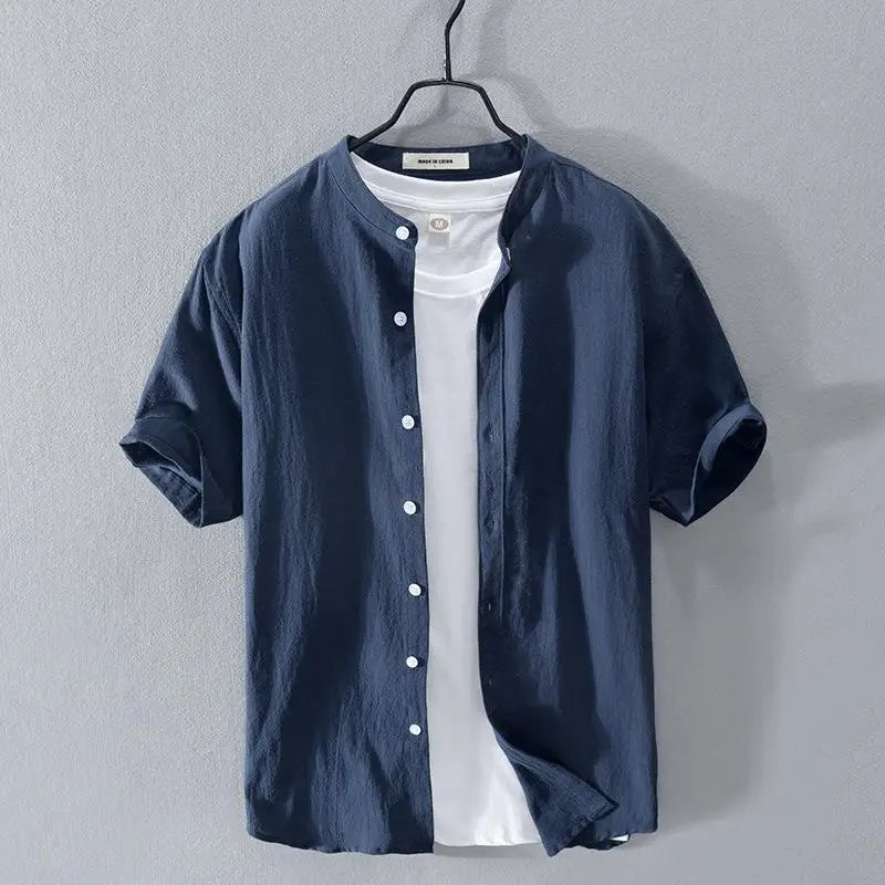 Camicia estiva in cotone e lino