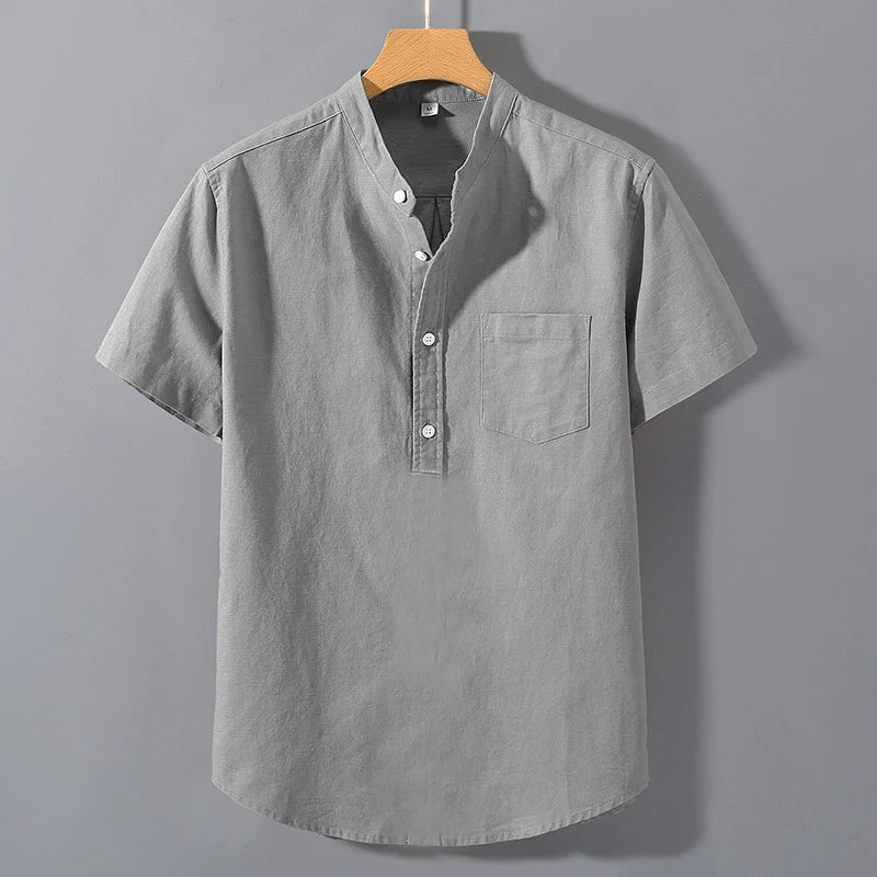 Camicia in cotone a maniche corte