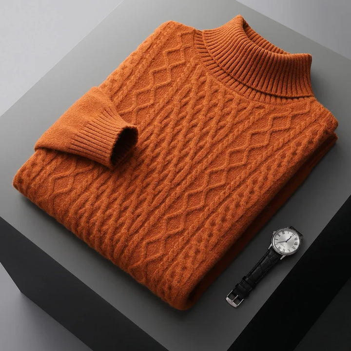 Maglione a collo alto in lana Saint-Tropez