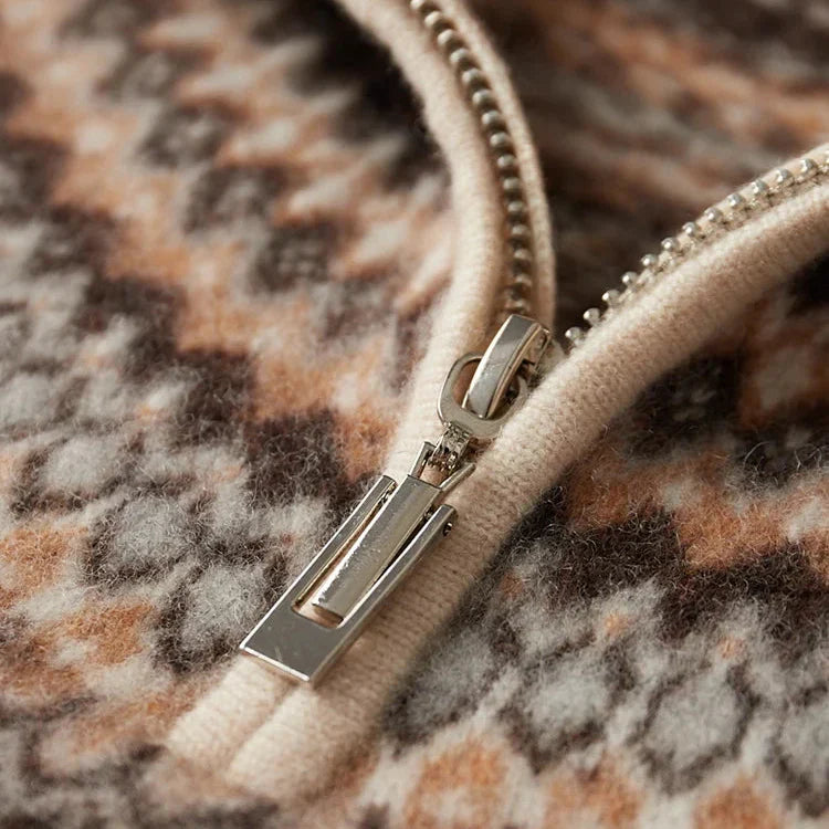 Maglione elegante con zip in cashmere