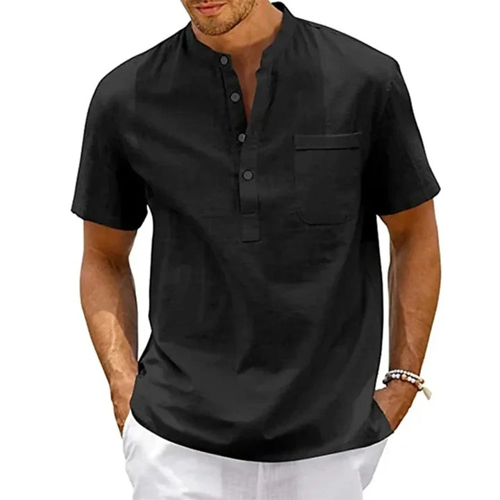 Camicia elegante in cotone e lino