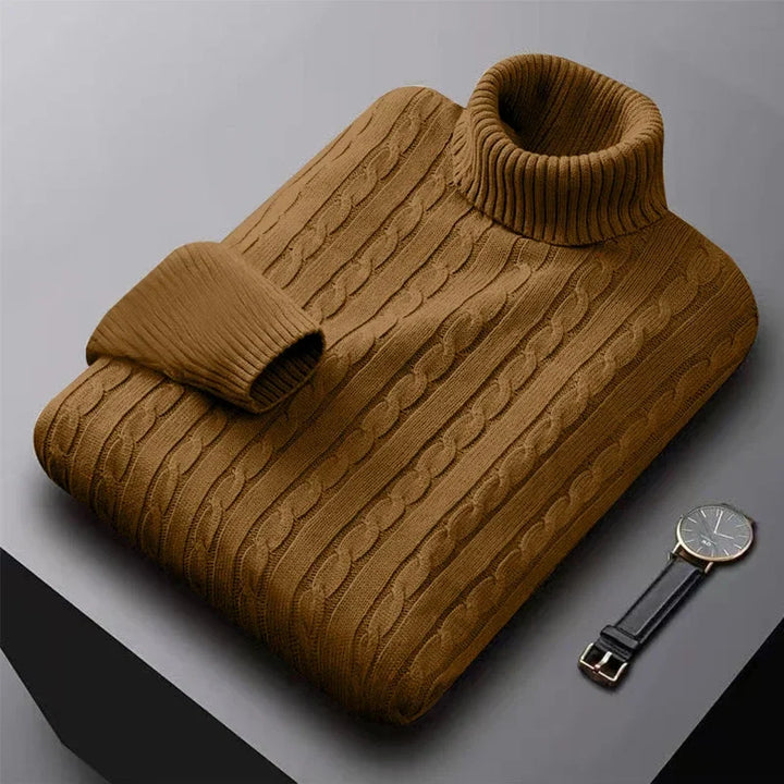 Elegante maglione a collo alto da uomo