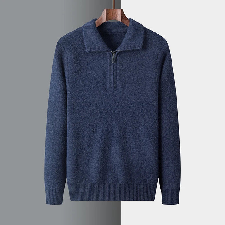 Maglione chic in cashmere con zip